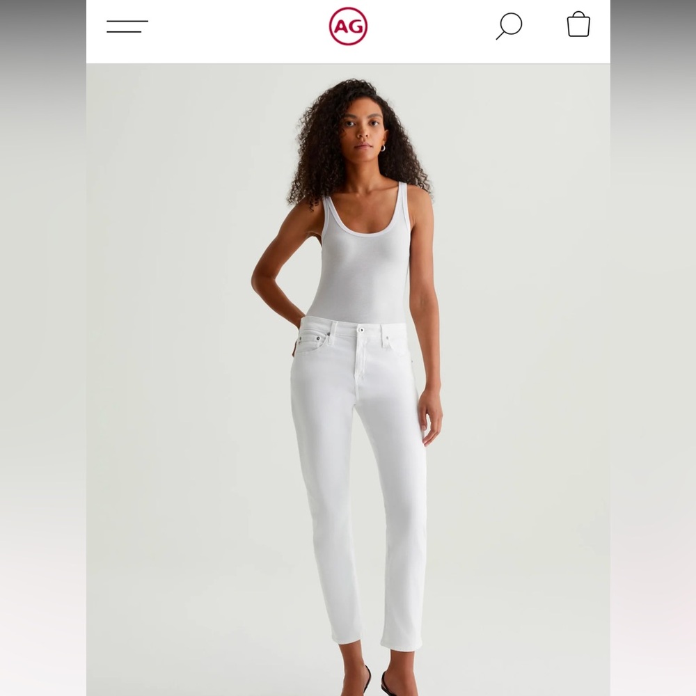 Adriano Goldschmied The Ex-Boyfriend Slim (SlouchySlim) white jeans.